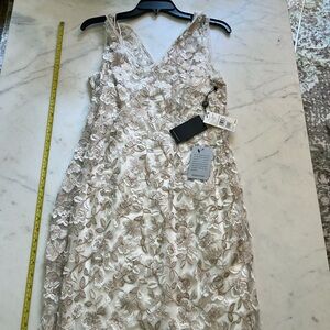 Adrianna Papell dress cream and gold/beige